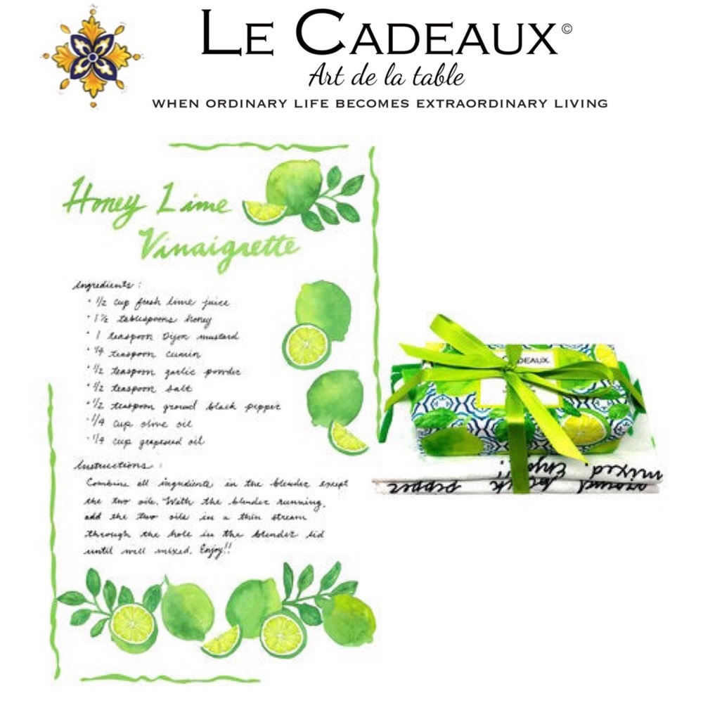 Le Cadeaux Zest of Lime Recipe Tea Towel & Soap